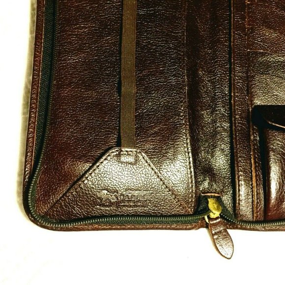 iL BISONTE zip round Travel Case Long Wallet - Picture 7 of 7